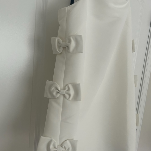 Sleeveless Square-Neck Side-Bow White Mini Dress NWT  Sachin + Babi Medium - Picture 6 of 7
